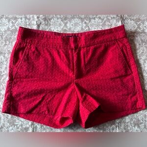 Banana Republic Hampton Fit Chino Shorts Red Geometric